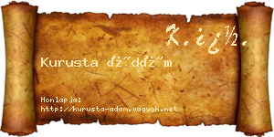 Kurusta Ádám névjegykártya