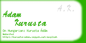 adam kurusta business card